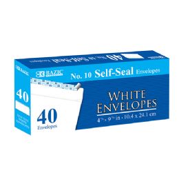24 Wholesale #10 SelF-Seal White Envelopes (40/pack)