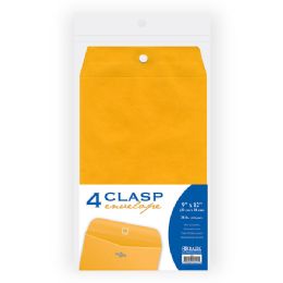 48 pieces 9" X 12" Clasp Envelope (4/pack) - Envelopes