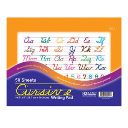 48 Wholesale 50 Ct. 10.5" X 8" Cursive Writing Pad