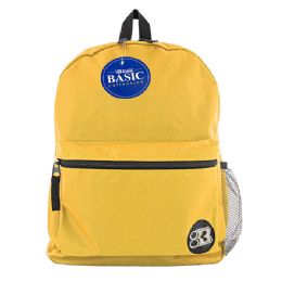12 pieces 16" Mustard Basic Backpack - Backpacks 16"
