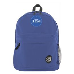 12 Wholesale 17" Blue Classic Backpack