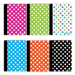 48 Wholesale 80 Ct. 5" X 7" Polka Dot Poly Cover Personal Composition Book