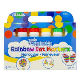 12 Wholesale 6 Colors Washable Dot Markers