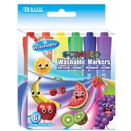 24 pieces 6 Colors Washable Scented Markers - Markers