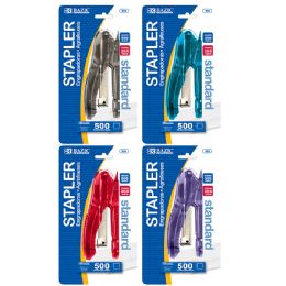 24 pieces Transparent Standard (26/6) Stapler W/ 500 Ct. Staples - Staples & Staplers