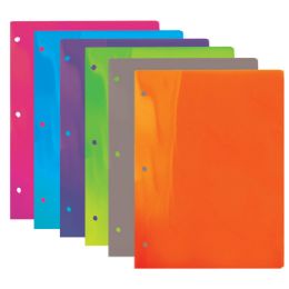 48 Pieces Translucent 2-Pocket Poly Portfolio - Folders & Portfolios