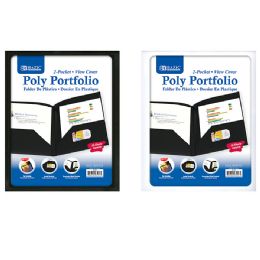 48 Wholesale 2-Pocket Poly Portfolio W/ View Cover