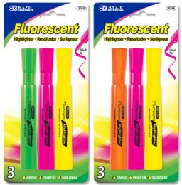 24 pieces Desk Style Fluorescent Highlighter (3/pack) - Highlighter