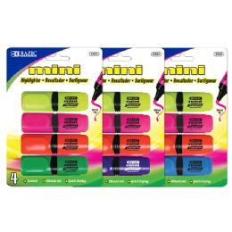 24 pieces Mini Desk Style Fluorescent Highlighter (4/pack) - Highlighter
