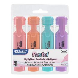 24 Bulk Pastel Highlighter W/ Pocket Clip (4/pack)
