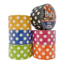 24 Bulk 1.88" X 5 Yards Polka Dot Series Duct Tape