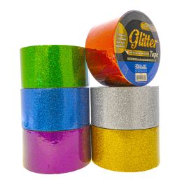 36 Bulk 1.88" X 3 Yards Glitter Tape