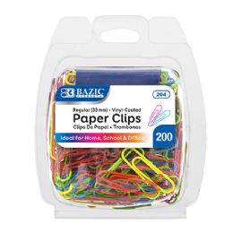 24 pieces No.1 Regular (33mm) Color Paper Clips (200/pack) - Clips and Fasteners
