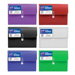 6 pieces 13-Pocket Letter Size Poly Expanding File - Office Accessories