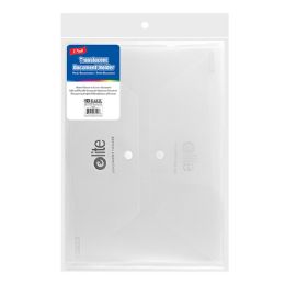 24 pieces Elite Letter Size Clear Document Holders (2/pack) - Office Accessories
