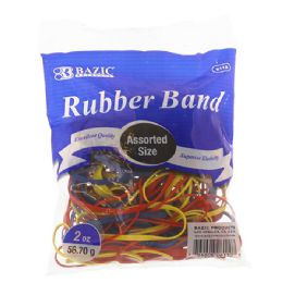 36 Wholesale 2 Oz./ 56.70 G Assorted Sizes And Colors Rubber Bands