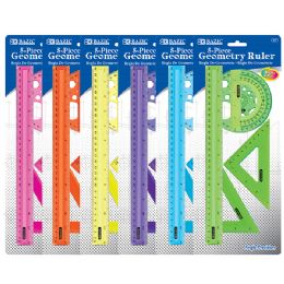 24 of 5-Piece Geometry Ruler Combination Sets