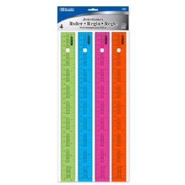 24 pieces 12" (30cm) Ruler W/ Multiplication Prints (4/pack) - Rulers
