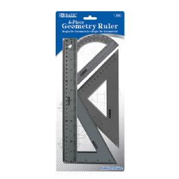 24 pieces 4-Piece Geometry Ruler Combination Sets - Rulers