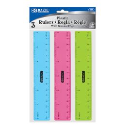 24 pieces 6" (15cm) Plastic Ruler (3/pack) - Rulers