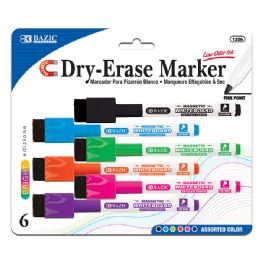 12 Wholesale Bright Colors Magnetic DrY-Erase Markers (6/pack)