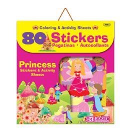 24 Wholesale Princess Series Assorted Sticker (80/bag)