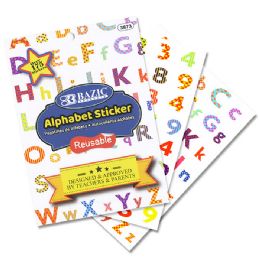 24 Wholesale Alphabet Plastic Sticker Book