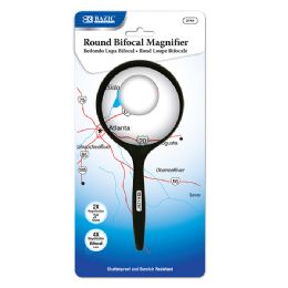 24 pieces 3" Round 2x Handheld Magnifier & 4x Bifocal Inset - Magnifying  Glasses
