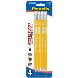 24 Pieces #2 The First Jumbo Premium Yellow Pencil (4/pack) - Pens & Pencils