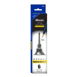 24 Wholesale Drawing & Sketching Pencil Set (6 Assortment)