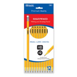 24 Wholesale PrE-Sharpened #2 Premium Yellow Pencil (12/pack)