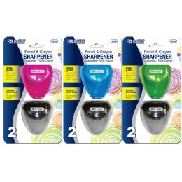 24 pieces Dual Blades Sharpener W/ Triangle Receptacle (2/pack) - Sharpeners