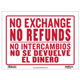 24 Bulk 12" X 16" No Intercambios No Se Devuelve El Dinero Sign