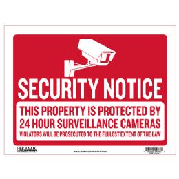 24 Bulk 12" X 16" Security Notice Sign