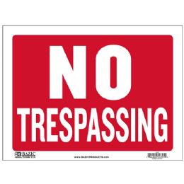 24 Bulk 9" X 12" No Trespassing Sign