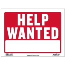24 of 9" X 12" Help Wanted Sign