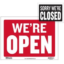 24 Wholesale 9" X 12" Open Sign W/ Closed Sign On Back