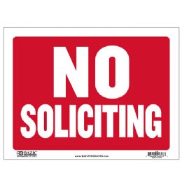 24 Wholesale 9" X 12" No Soliciting Sign