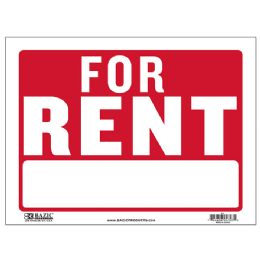 24 pieces 9" X 12" For Rent Sign - Sign