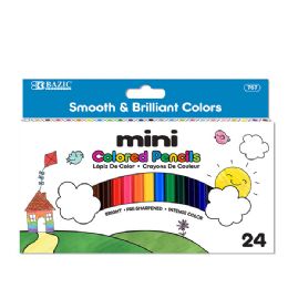 24 Wholesale 24 Mini Colored Pencils