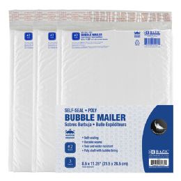 24 Bulk 8.5" X 11.25" (#2) Poly Bubble Mailer (3/pack)
