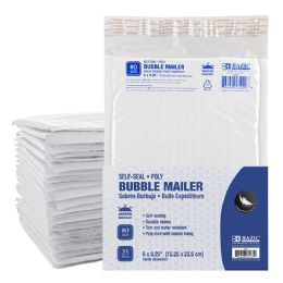 10 pieces 6" X 9.25" (#0) Poly Bubble Mailer (25/pack) - Envelopes