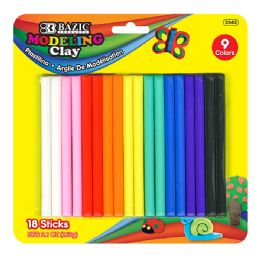 24 of 9.17 Oz (260g) 9 Color Modeling Clay Sticks