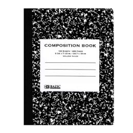 48 Wholesale C/r 100 Ct. Black Marble Composition Book