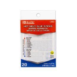 24 Bulk 3.9" X 0.27" Dual Temp. Mini Hot Melt Glue Sticks (20/box)
