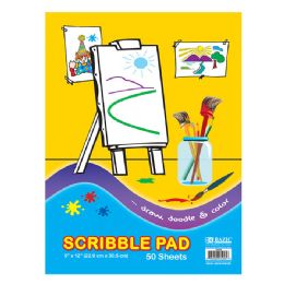 48 pieces 50 Ct. 9" X 12" Scribble Pad - Sketch, Tracing, Drawing & Doodle Pads