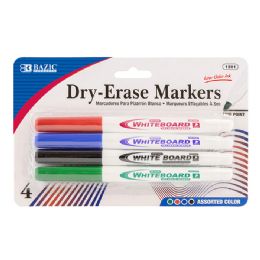 24 pieces Assorted Colors Fine Tip DrY-Erase Markers (4/pack) - Markers