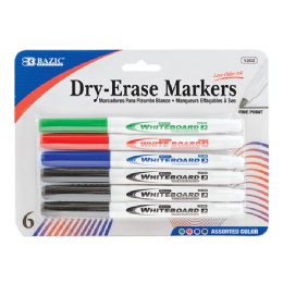 12 pieces Assorted Colors Fine Tip DrY-Erase Markers (6/pack) - Markers