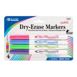 24 pieces Bright Colors Fine Tip DrY-Erase Markers (4/pack) - Markers