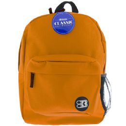 12 Wholesale 17" Orange Classic Backpack